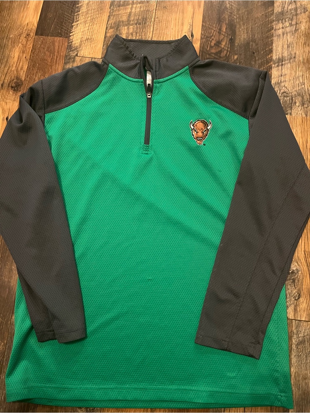 Marshall Herd Men's Green & Gray Quarter-Zip Performance Sweater